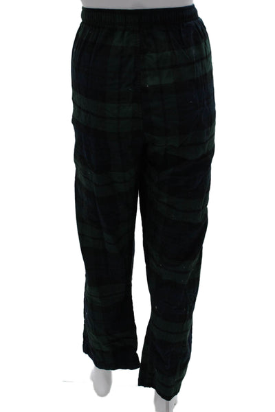 Polo Ralph Lauren Mens Drawstring Straight Plaid Pajama Pants Navy Green Large