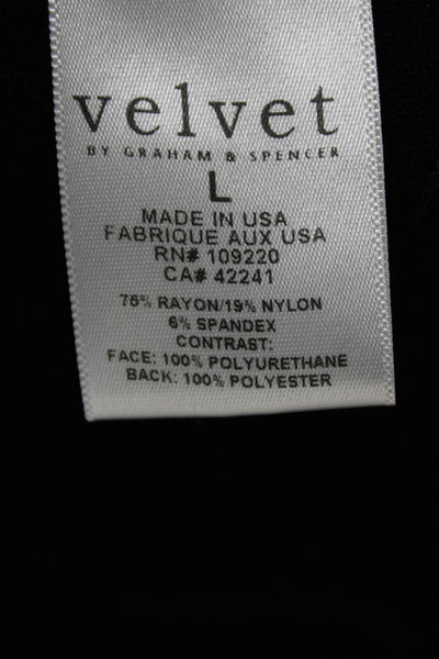 Velvet by Graham & Spencer Women Sleeveless Boat Neck Sheath Dress Black Size L