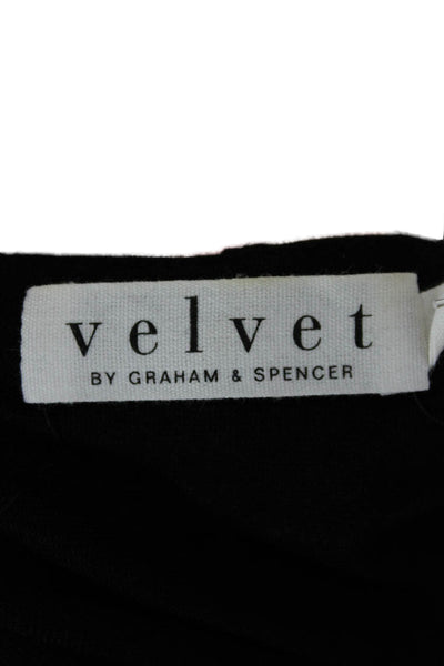 Velvet by Graham & Spencer Women Sleeveless Boat Neck Sheath Dress Black Size L