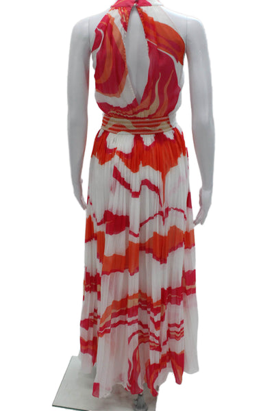Rococo Sand Womens Maxi Dress Halter Geometric Multicolor Polyester Size M