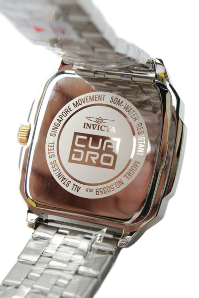 Invicta Mens Two-Tone Stainless Steel Cuadro 50359 Quartz Watch 39mm