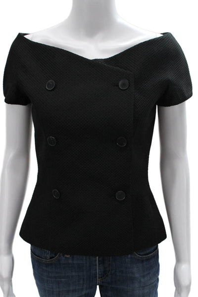 Christian Dior Black Button Top Size 6