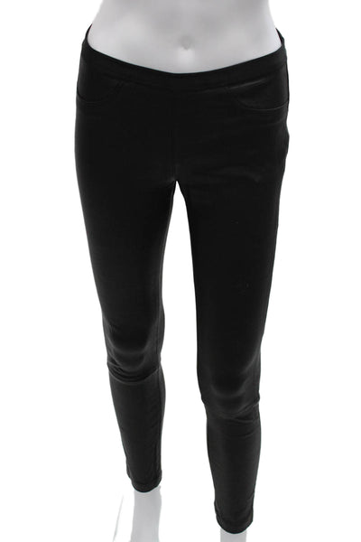 Helmut Lang Womens Ankle Black Lamb Leather Leggings Size 4