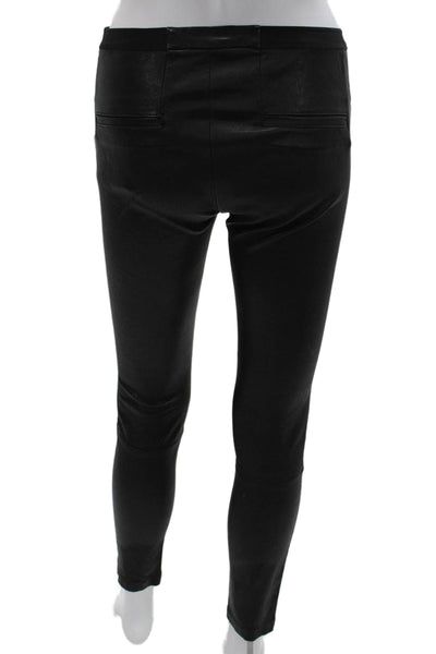 Helmut Lang Womens Ankle Black Lamb Leather Leggings Size 4