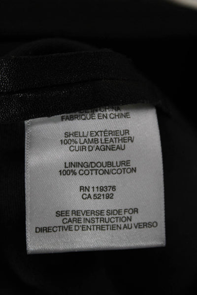 Helmut Lang Womens Ankle Black Lamb Leather Leggings Size 4