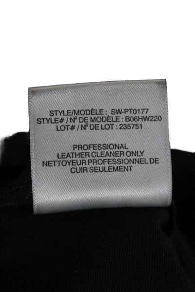 Helmut Lang Womens Ankle Black Lamb Leather Leggings Size 4