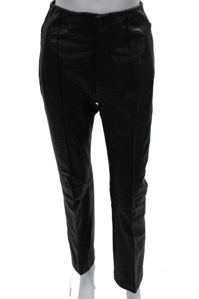 Frame Womens Dress Pants Lamb Leather Black Zip Size 2