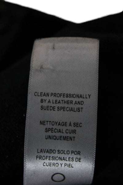 Frame Womens Dress Pants Lamb Leather Black Zip Size 2
