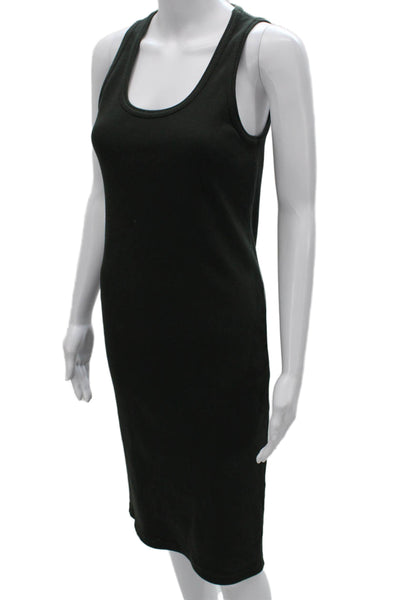 Bottega Veneta Women Green Tank Dress Cotton Knee Length Size XS