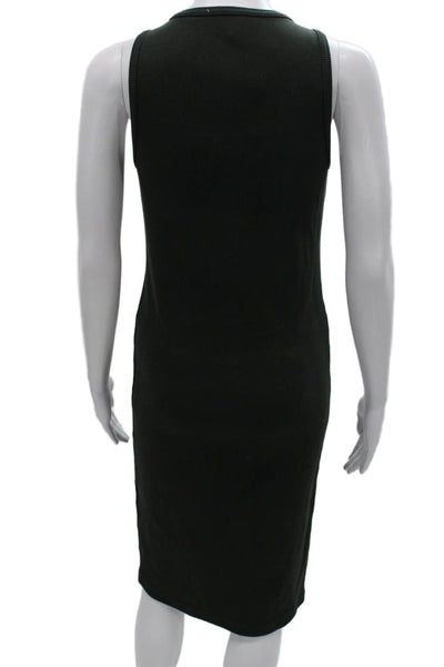 Bottega Veneta Women Green Tank Dress Cotton Knee Length Size XS