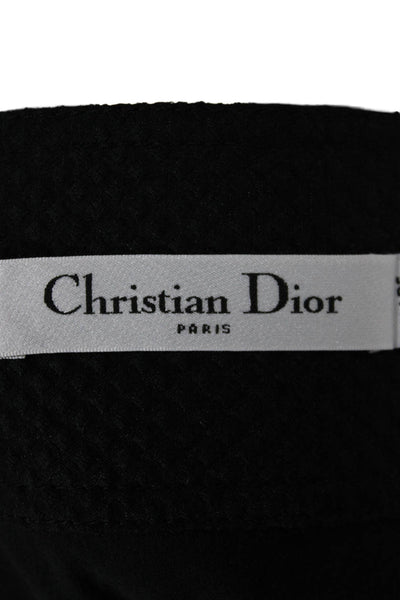 Christian Dior Women A-Line Geometric Black Polyamide Skirt Size 6