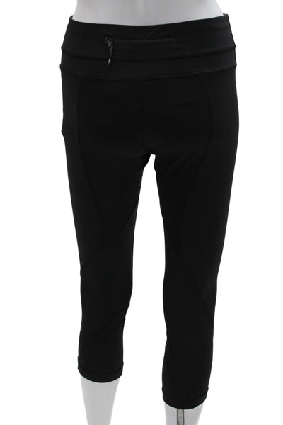 Lululemon x SoulCycle Womens Capri Leggings Black Nylon Skull Size 8