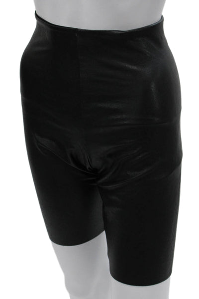 Commando Women Biker Shorts Black Polyester Pull On Size L