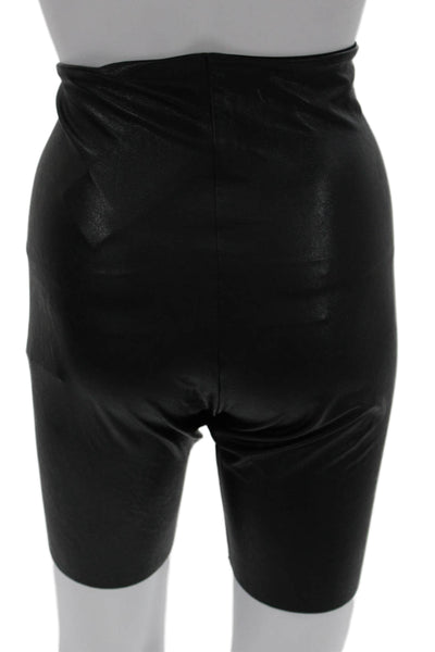 Commando Women Biker Shorts Black Polyester Pull On Size L