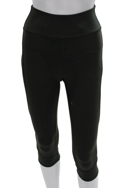 Lululemon Womens Green Capri Leggings Nylon Pull On Size 8