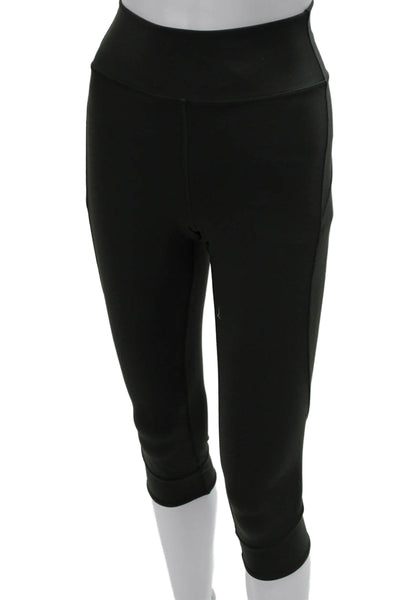 Lululemon Womens Green Capri Leggings Nylon Pull On Size 8