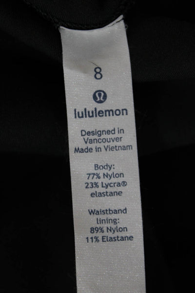 Lululemon Womens Green Capri Leggings Nylon Pull On Size 8