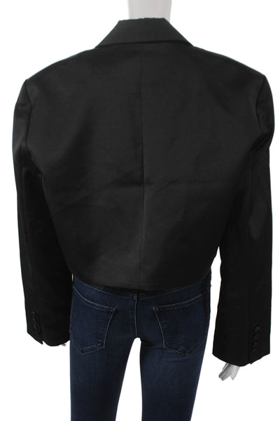 We Wore What Womens Black Polyester Long Sleeve Blazer Size S