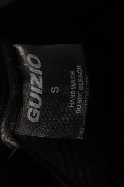 Guizio Women Shrug Cashmere Sweater Black Long Sleeve Size S