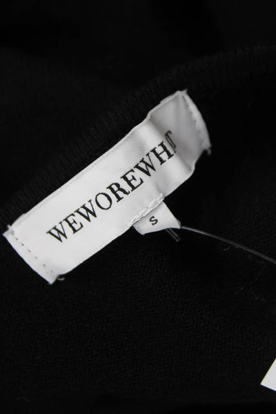 We Wore What Womens Black Cardigan Long Sleeve Round Neck Size S