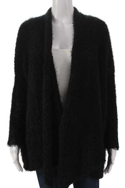 Care Of You Womens Cardigan Black V-Neck Long Sleeve Acrylic Size One Size