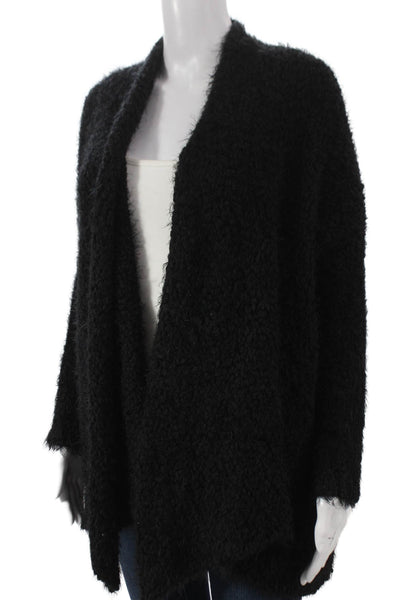 Care Of You Womens Cardigan Black V-Neck Long Sleeve Acrylic Size One Size