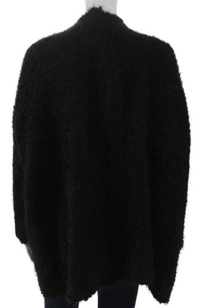 Care Of You Womens Cardigan Black V-Neck Long Sleeve Acrylic Size One Size