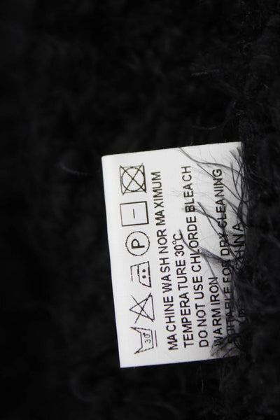 Care Of You Womens Cardigan Black V-Neck Long Sleeve Acrylic Size One Size