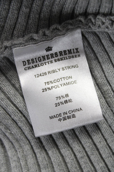 Designers Remix Charlotte Eskilden Womens Pullover Gray Striped Size S