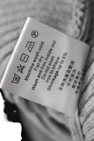 Designers Remix Charlotte Eskilden Womens Pullover Gray Striped Size S