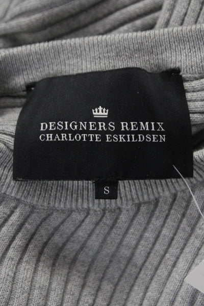 Designers Remix Charlotte Eskilden Womens Pullover Gray Striped Size S