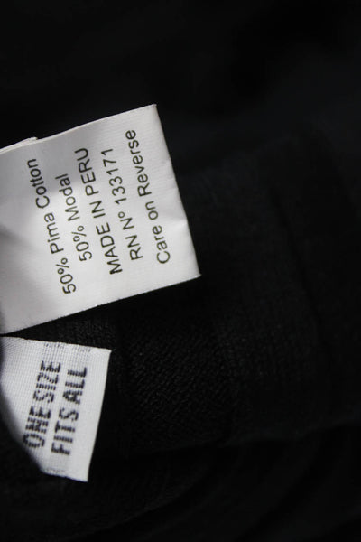Planet by Lauren G Womens Black Pima Cotton Boatneck Pullover Sweater Size One
