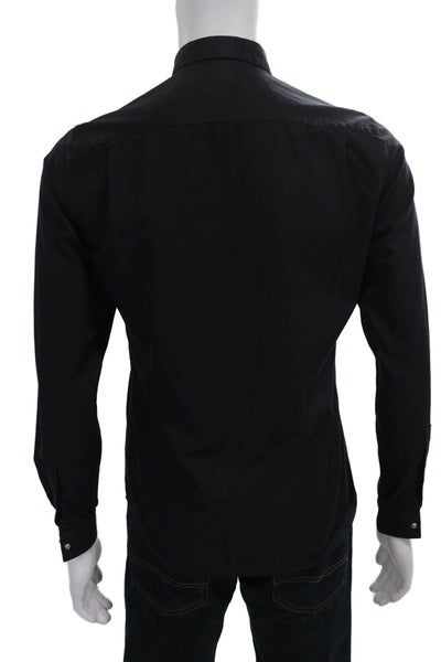 The Kooples Men's Long Sleeves Skull Button Down Shirt Purple Size S