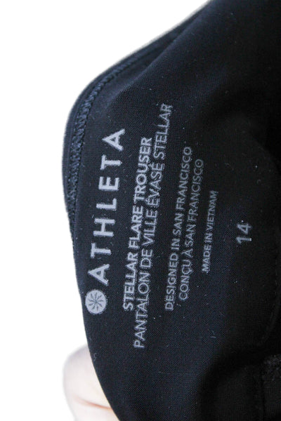 Athleta Womens Black Nylon Pull On Pants Inseam 32 Size 14