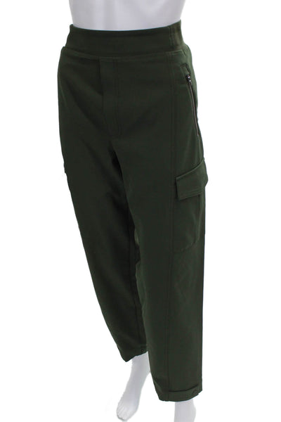 Athleta Womens Ankle Pants Green Polyester Zip Size 12
