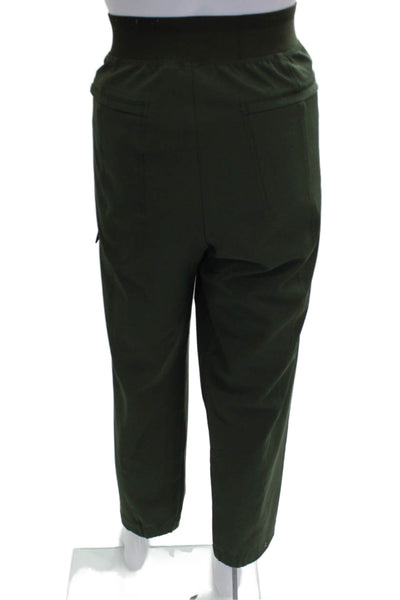 Athleta Womens Ankle Pants Green Polyester Zip Size 12
