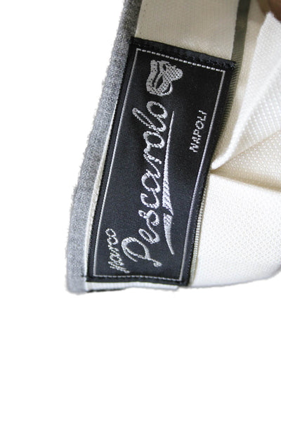 Pescarolo Mens Cashmere Dress Pants Gray Button Size 54