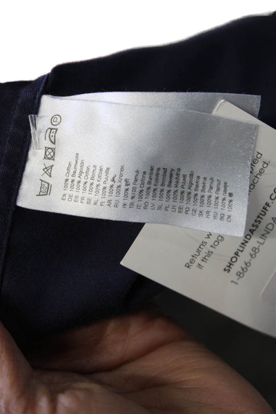 Eton Men's Long Sleeves Casual Button Down Shirt Navy Blue Size 15.5