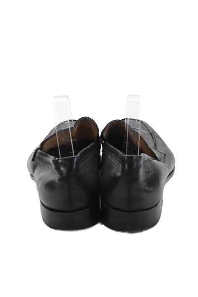 Saks Fifth Avenue Mens Leather Slip On Loafers Black Size 11.5