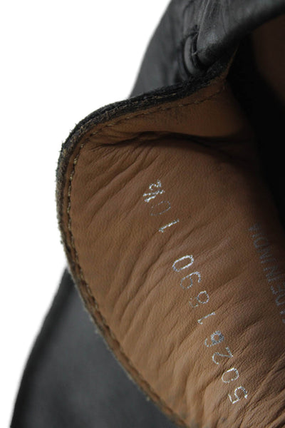 Boss Hugo Boss Mens Leather Slip On Loafers Black Size 10.5