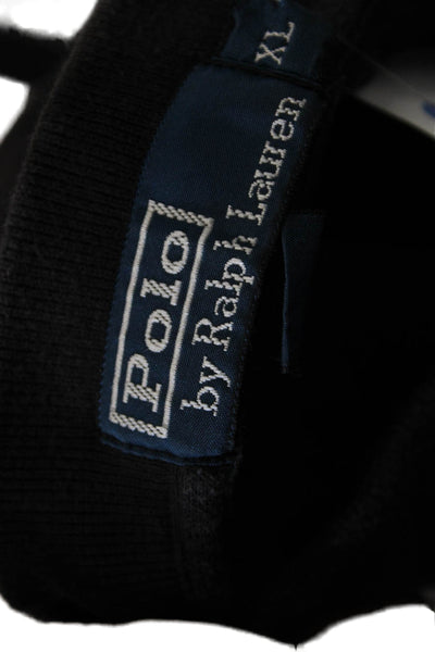 Polo Ralph Lauren Mens Polo Shirt Black Cotton Short Sleeve Collared Size XL