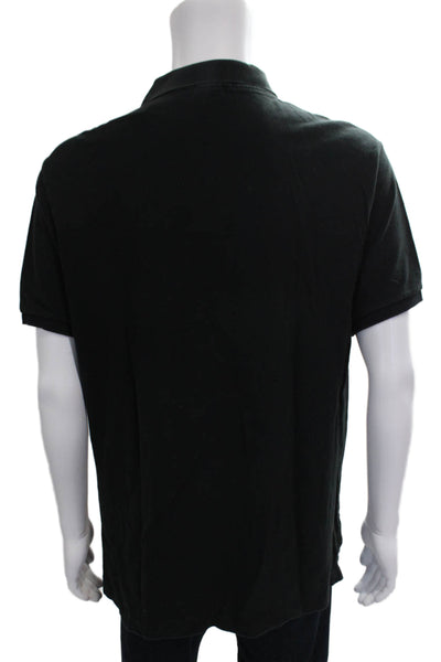 Polo Ralph Lauren Mens Polo Shirt Black 100% Cotton Short Sleeve Size XL