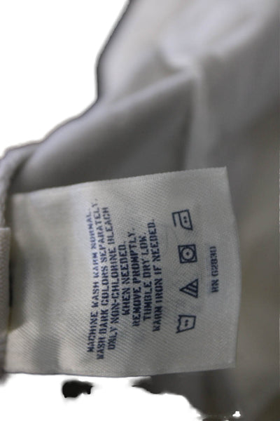 Lands End Mens Chino Pants Beige Canvas Button Fly Inseam 32 Size 34