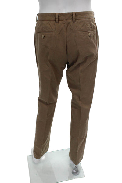 Vineyard Vines Mens Brown Cotton Chino Pants Button Fly Size 33