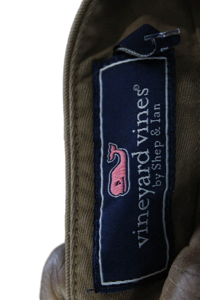 Vineyard Vines Mens Brown Cotton Chino Pants Button Fly Size 33
