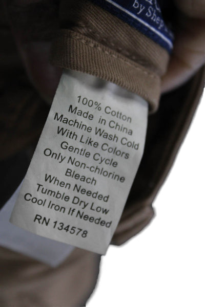 Vineyard Vines Mens Brown Cotton Chino Pants Button Fly Size 33
