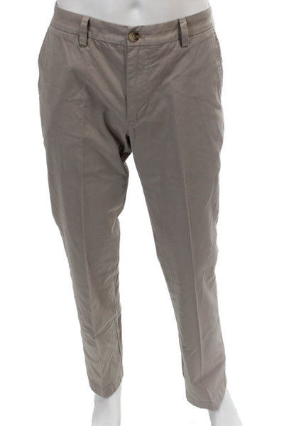Vineyard Vines Mens Beige Cotton Chino Pants Button Closure Size 33