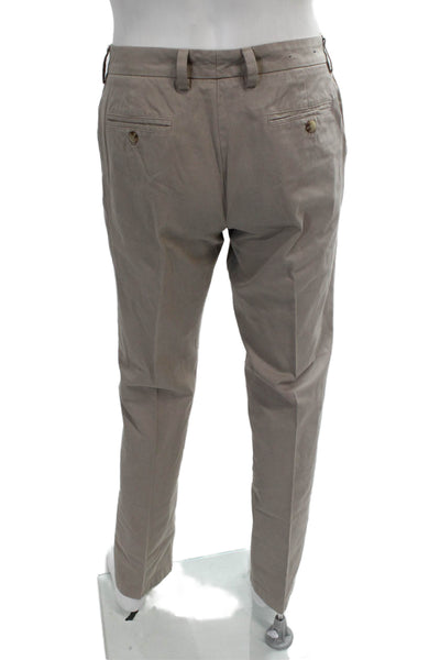 Vineyard Vines Mens Beige Cotton Chino Pants Button Closure Size 33
