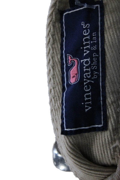Vineyard Vines Mens Beige Cotton Pants Button Size 33