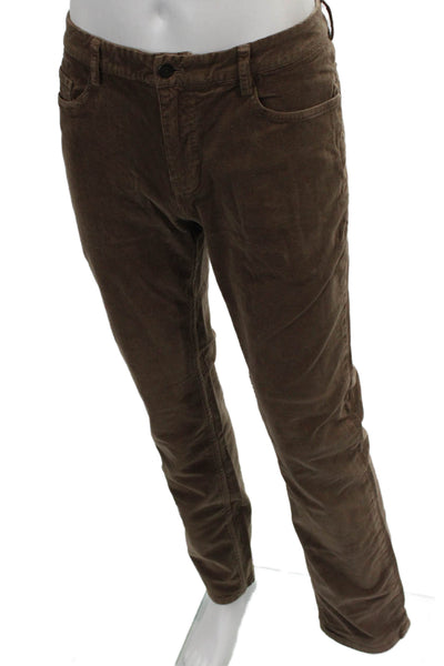 Vineyard Vines Mens Brown Cotton Pants Button Closure Inseam 32 Size 33